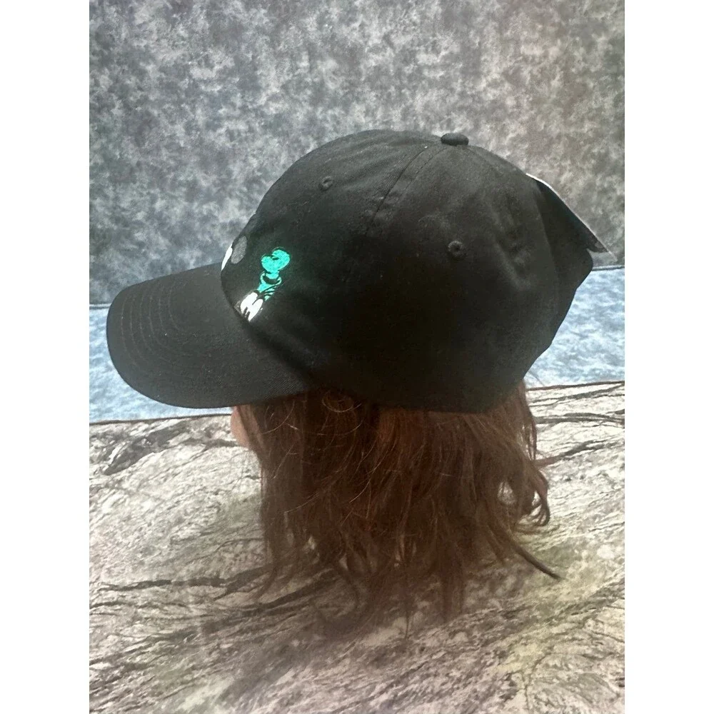Disney Black Baseball Hat with Embroidered Mickey, Donald & Pluto Faces